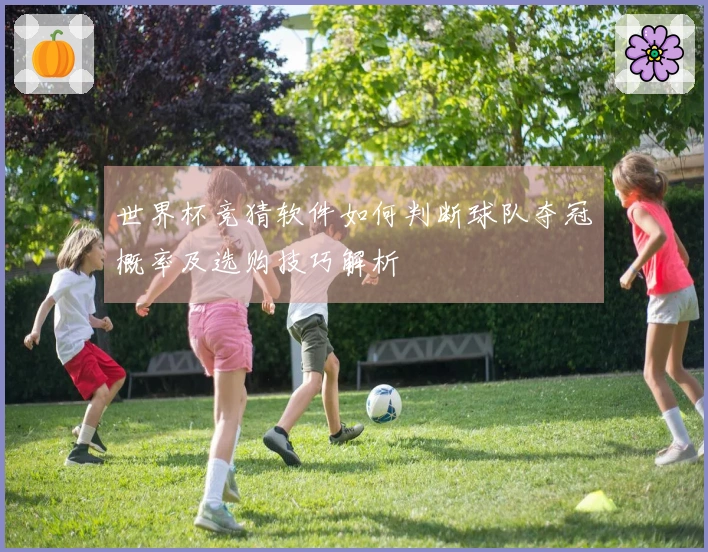 世界杯竞猜软件如何判断球队夺冠概率及选购技巧解析